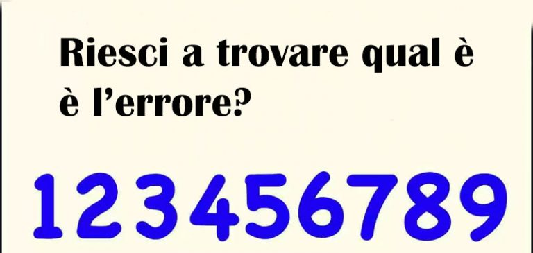 Test: Riesci a trovare l’errore?