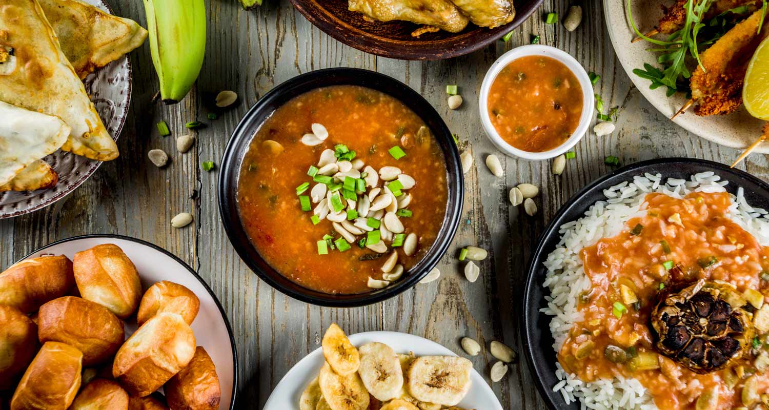 Cibo africano come il fufu pieno di sapori