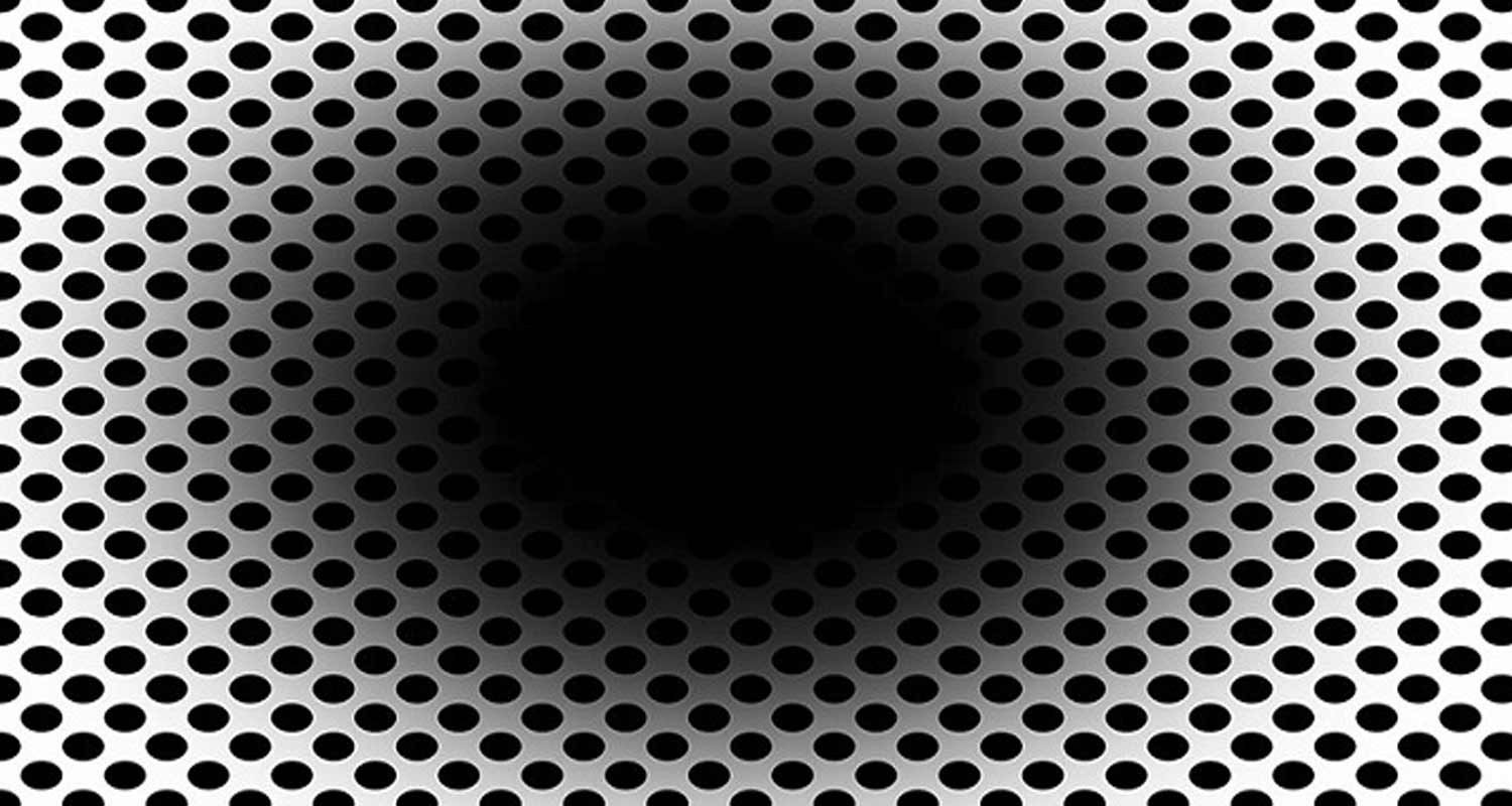 Illusione ottica del buco nero creata dagli scienziati