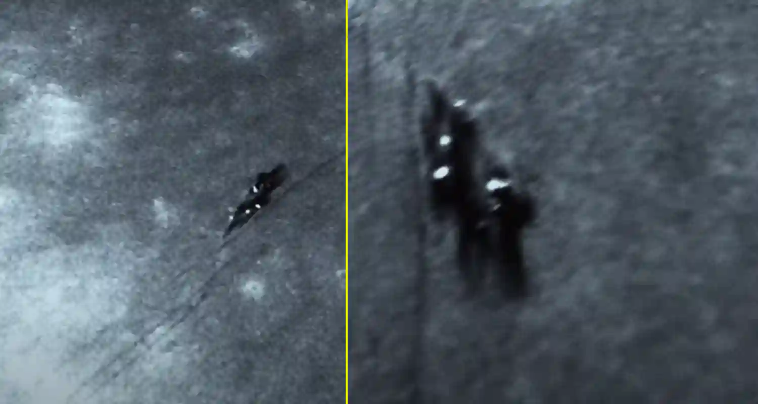 un UFO schiantato sulla Luna le immagini