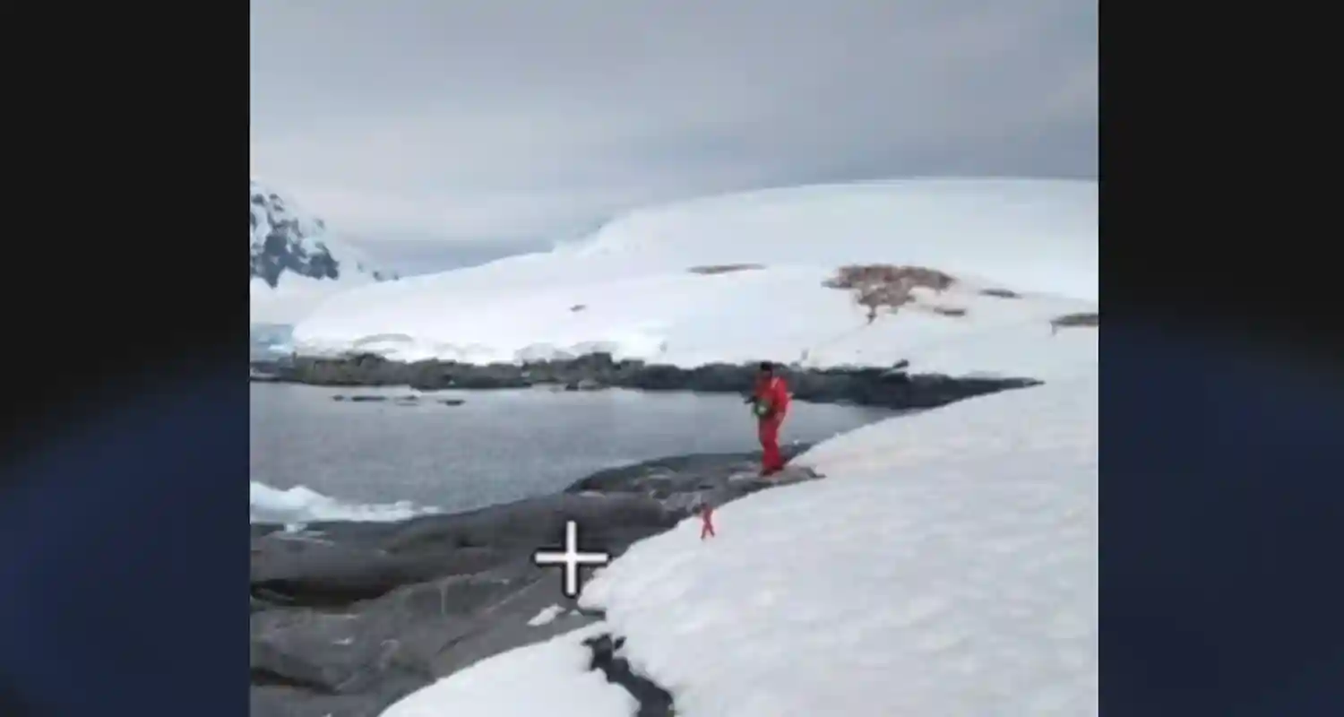 La misteriosa figura ripresa al Polo Sud da Google Street View