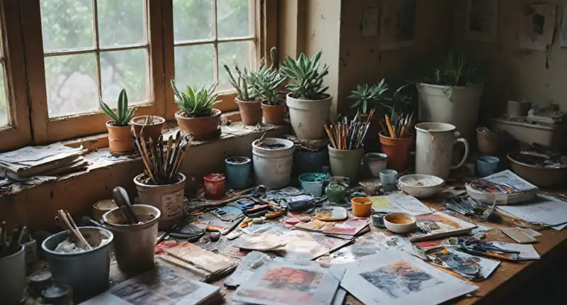 Scrivania in disordine Potrebbe essere il segreto della creatività