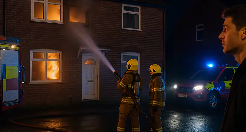 Da fuoco alla sua casa solo per chiamare i pompieri