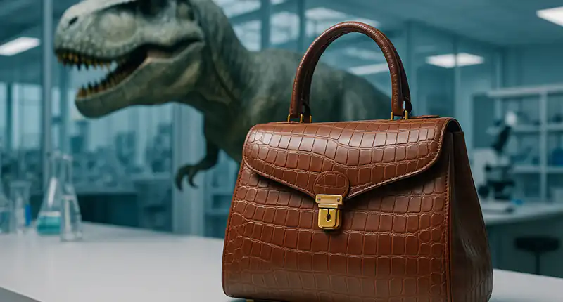 La prima borsa in pelle di T-Rex creata in laboratorio