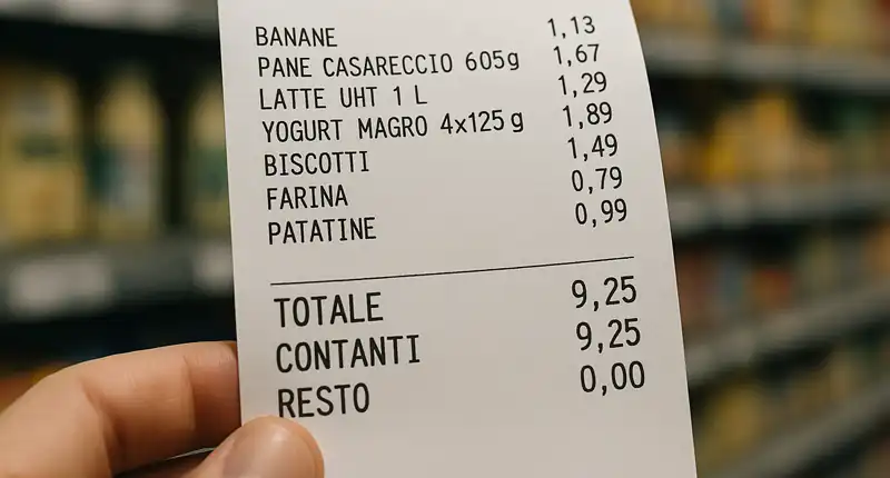Mai tenere troppo in mano uno scontrino