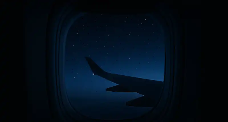 Non puoi mai vedere le stelle quando voli di notte