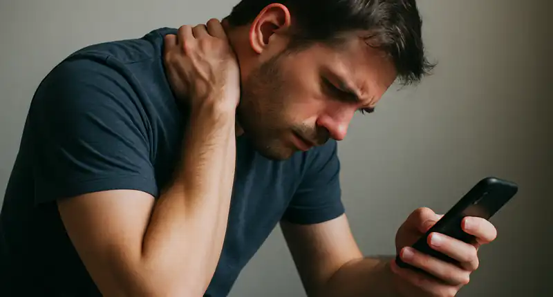 Sindrome della testa cadente il pericolo nascosto degli smartphone
