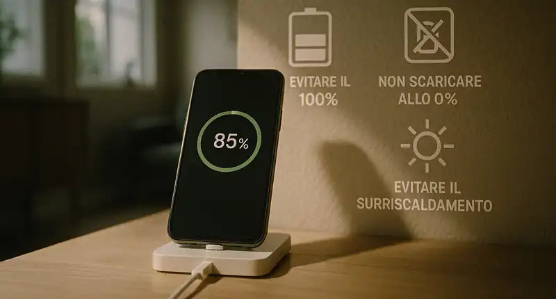 Mai caricare il proprio cellulare al 100%