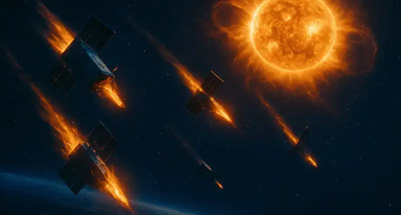 Satelliti Starlink in caduta libera la colpa è del Sole