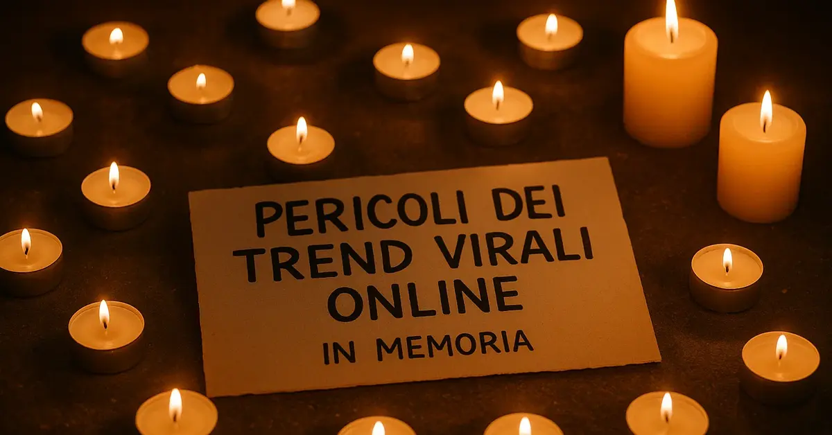 Candele accese in memoria di Sebastian vittima della blackout challenge