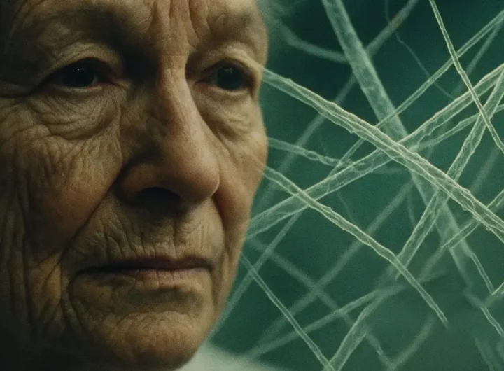 Donna con pelle levigata e rughe sottili