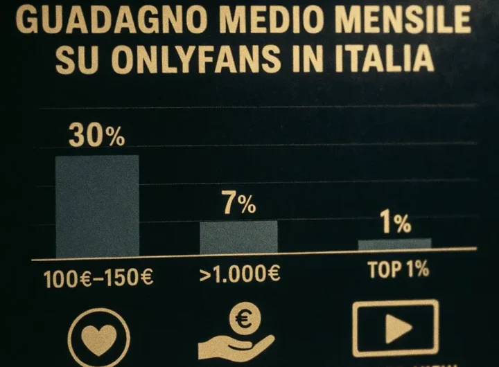 Grafico illustrativo con cifre di guadagno medio