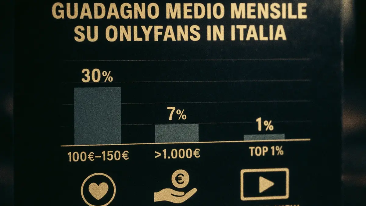 Grafico illustrativo con cifre di guadagno medio