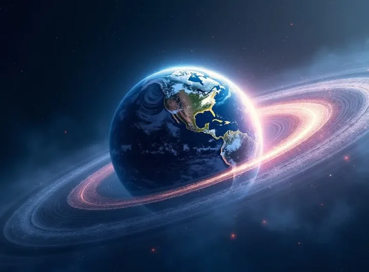 Illustrazione del pianeta Terra in rapida rotazione