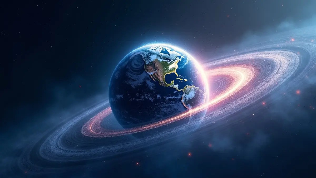 Illustrazione del pianeta Terra in rapida rotazione