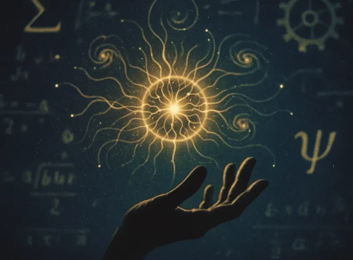 Immagine concettuale con simboli scientifici