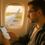Passeggero attiva la modalità aereo sullo smartphone prima del decollo