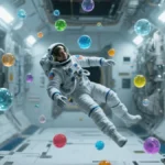 Un astronauta all'interno della Stazione Spaziale Internazionale