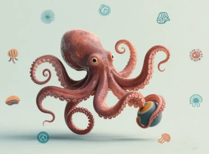 Un collage vibrante di animali con caratteristiche sorprendenti