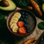 Una ciotola colorata e invitante piena di diversi superfood