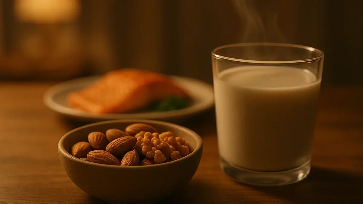 Una ciotola di mandorle e noci