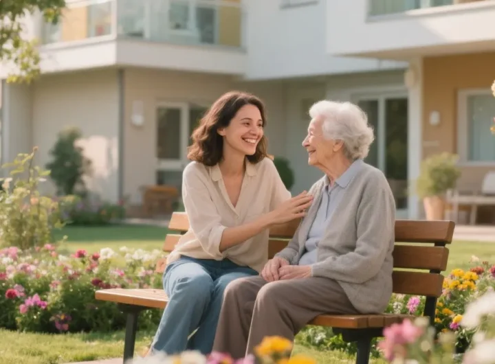 Una giovane donna sorridente