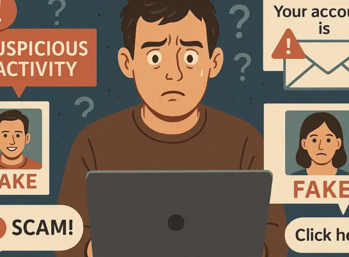 Una persona seduta al computer