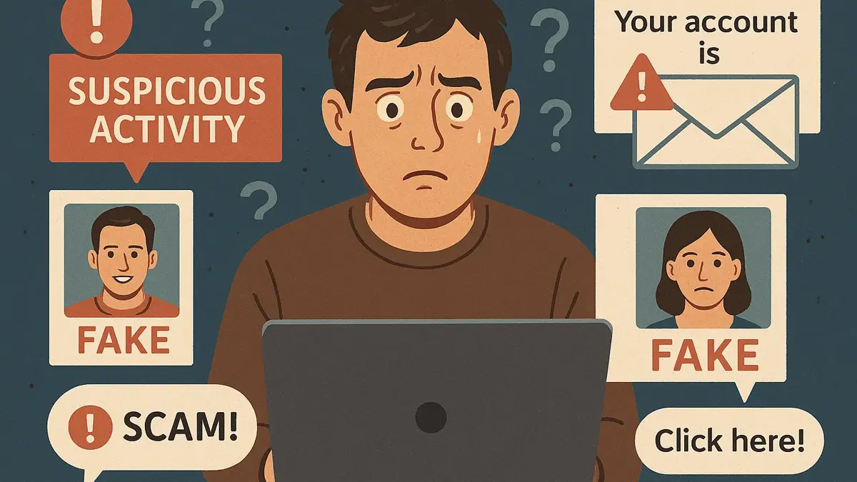 Una persona seduta al computer