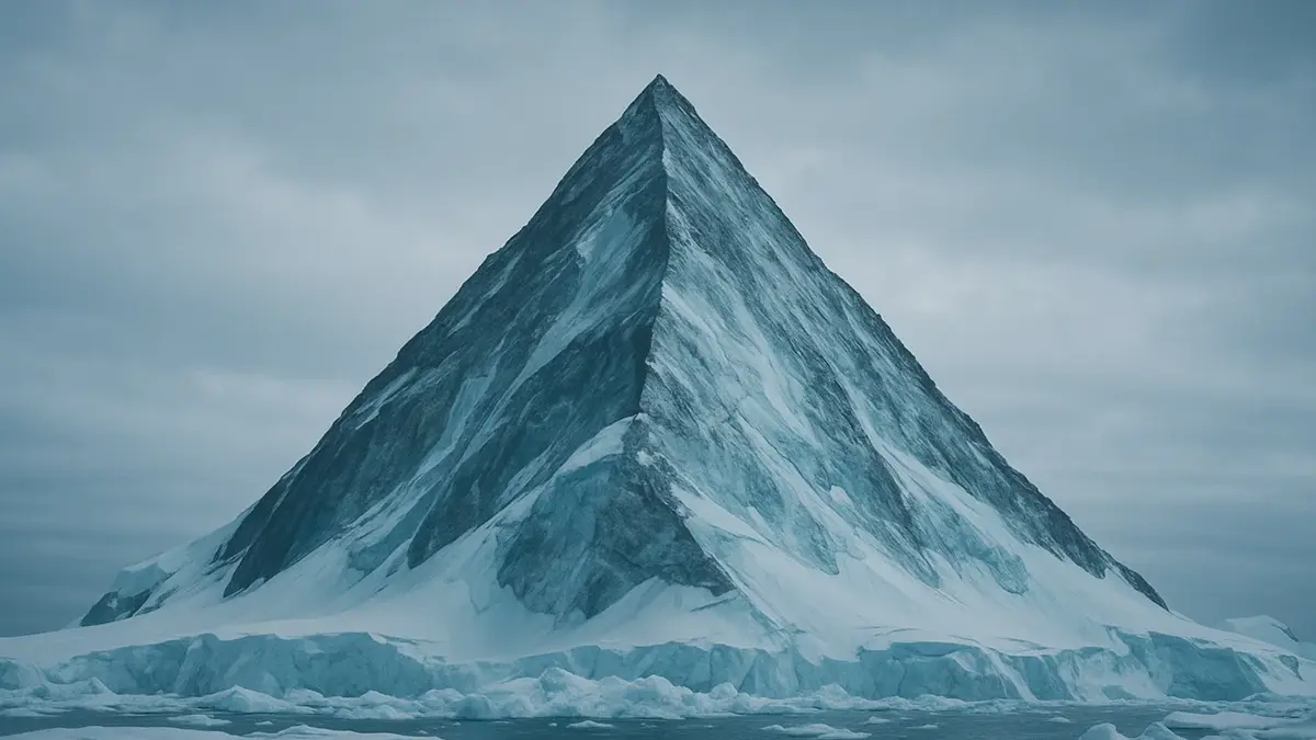 Un'immagine suggestiva della piramide antartica