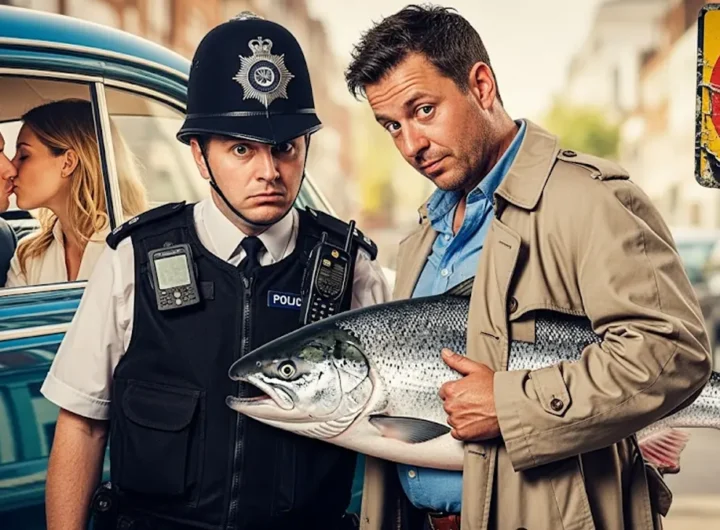 Un collage di immagini surreali che rappresentano leggi strane