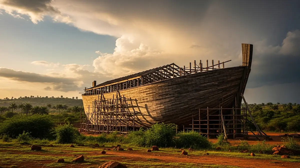 Un uomo in Ghana sta costruendo una nuova Arca di Noè