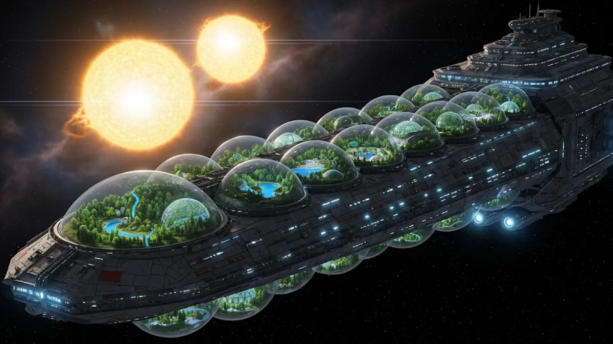 Un viaggio di 400 anni verso Alpha Centauri a bordo di un'arca spaziale per 2.400 persone