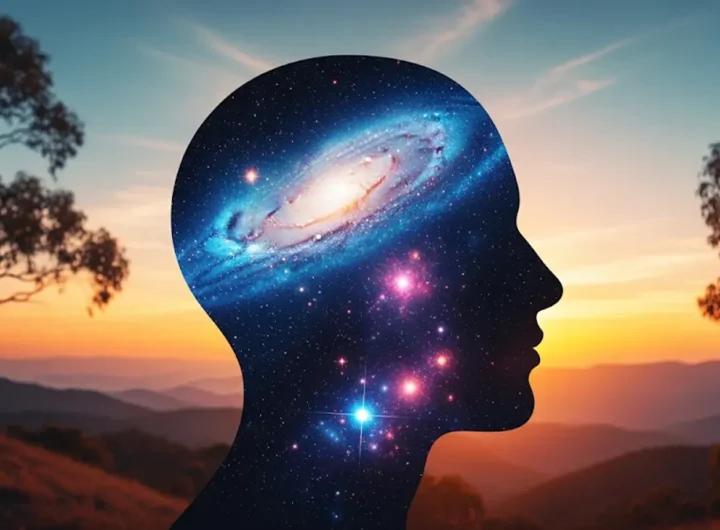 Una persona di profilo con gli occhi chiusi e un espressione serena