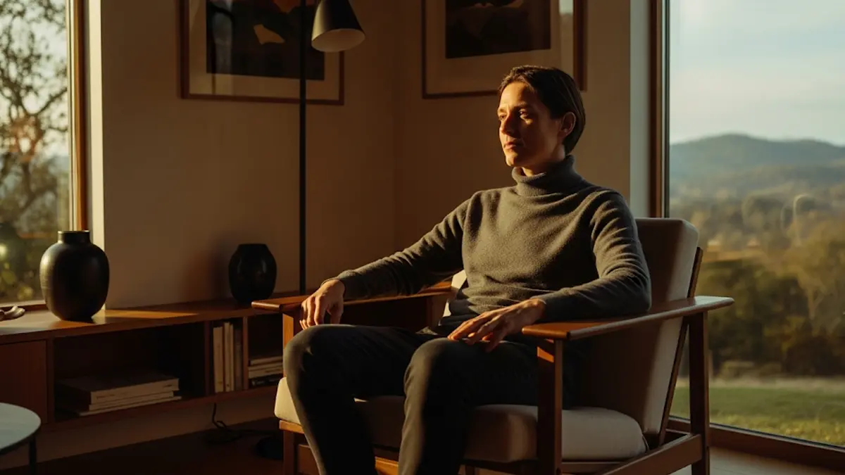 Una persona seduta comodamente vicino a una finestra