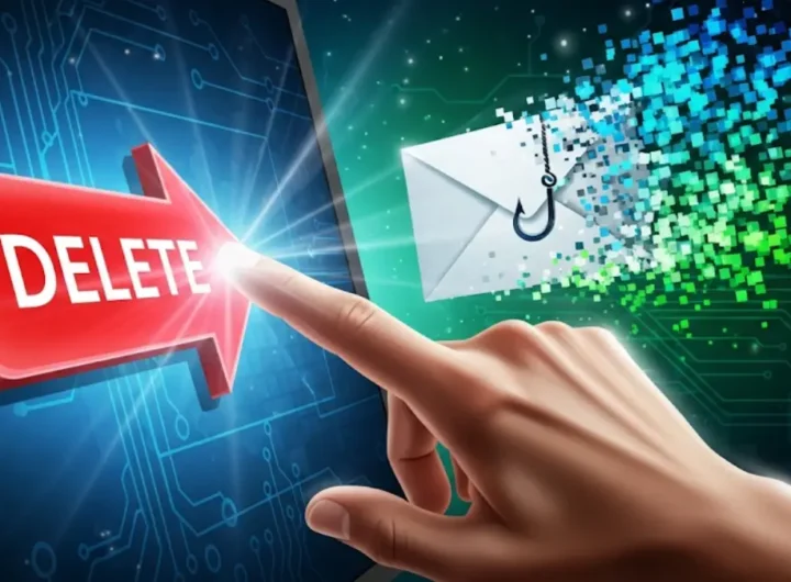 illustrazione dinamica che mostra una mano umana che clicca su una freccia rossa