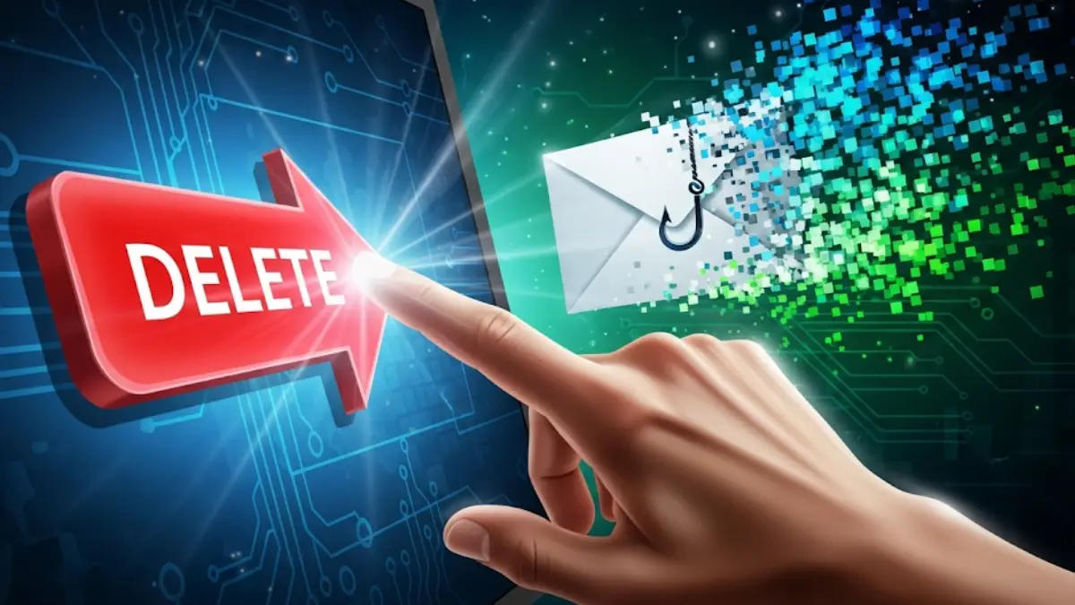 illustrazione dinamica che mostra una mano umana che clicca su una freccia rossa