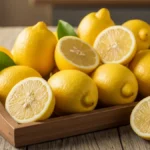 un vassoio di limoni