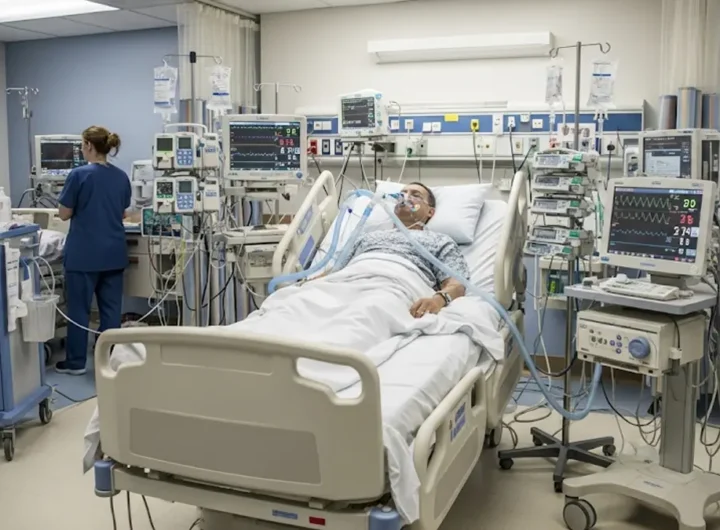 una camera di terapia intensiva in un ospedale