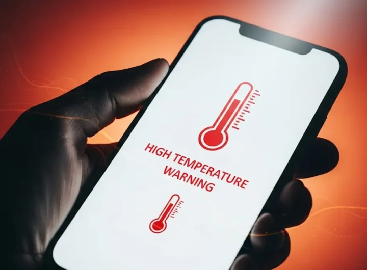 una mano tiene uno smartphone moderno