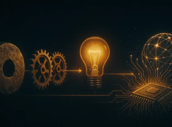 Collage di invenzioni che hanno cambiato il mondo