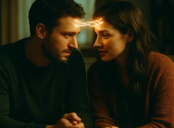 Due persone di profilo si guardano