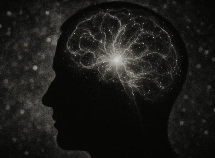 Illustrazione anatomica del cervello umano con le aree più antiche