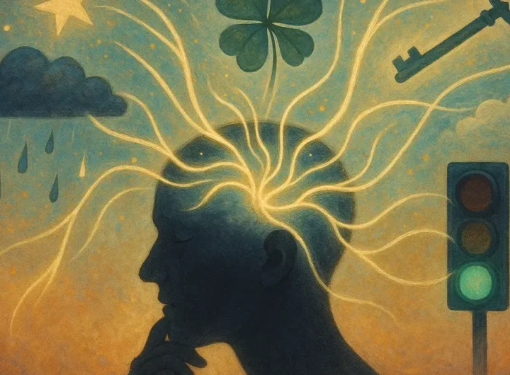 Illustrazione concettuale del pensiero magico