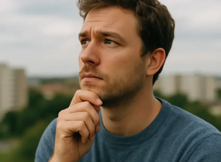 Illustrazione stilizzata del cervello umano con onde cerebrali luminose che si estendono verso un punto futuro nel tempo