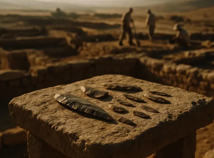 Officina cananea di lame in selce a Nahal Qomem