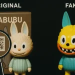 Primo piano di un Labubu