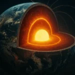 Sezione trasversale della Terra che mostra i suoi strati interni