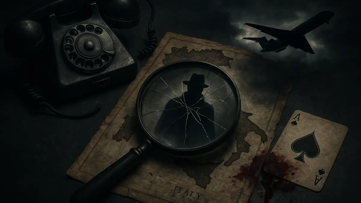 Una composizione di immagini in bianco e nero che rappresenta i misteri italiani mai risolti