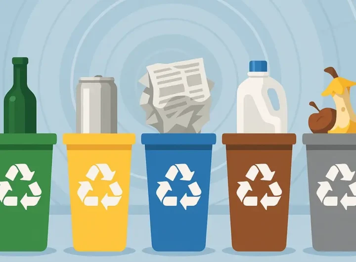 contenitori differenziata colori simboli riciclo plastica vetro carta alluminio