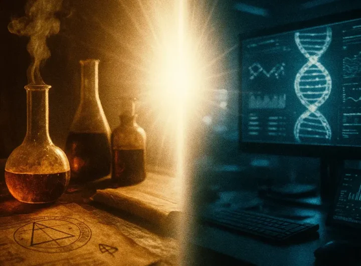 immagine che fonde elementi antichi e moderni